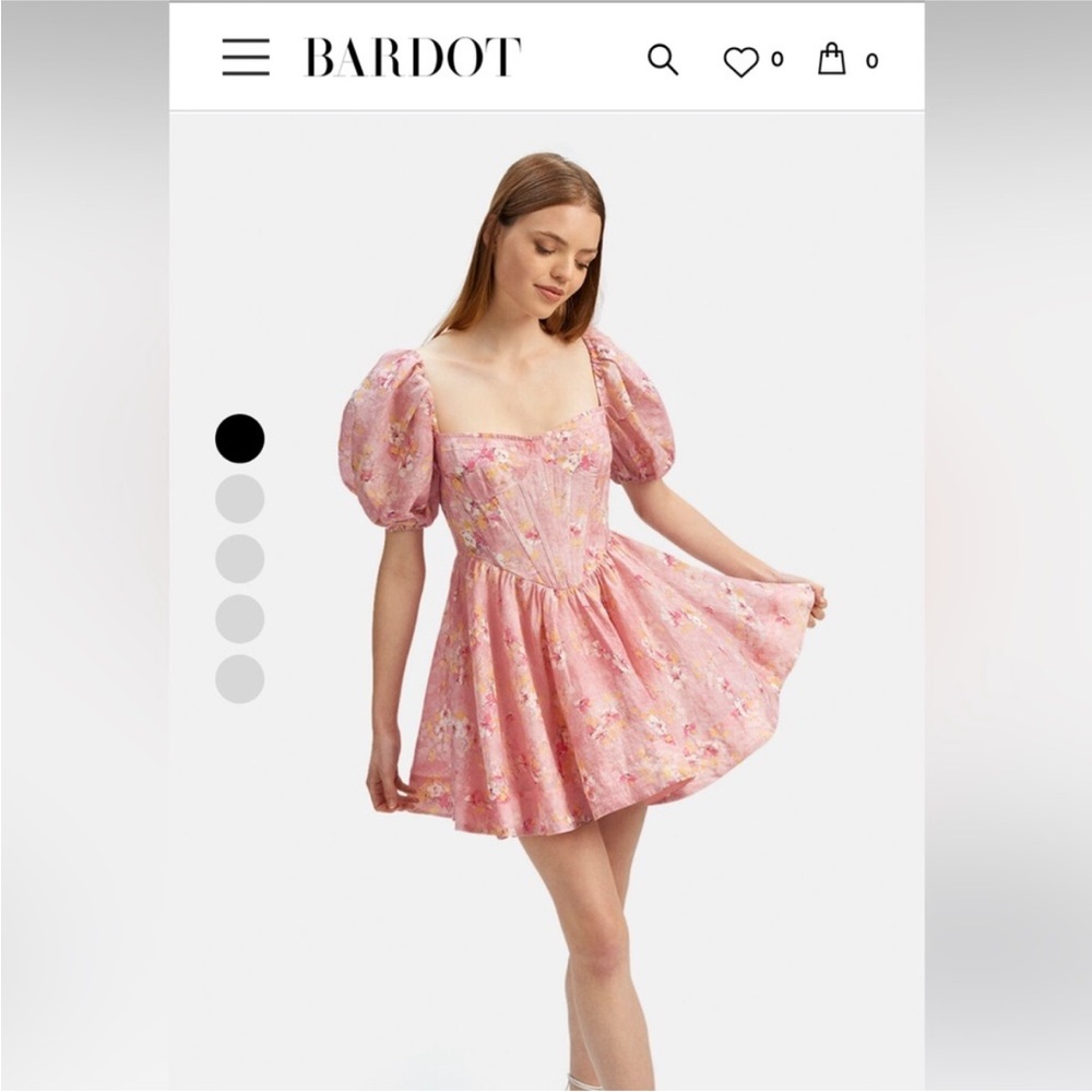 Kiah Corset mini dress in Pink Garden US 10